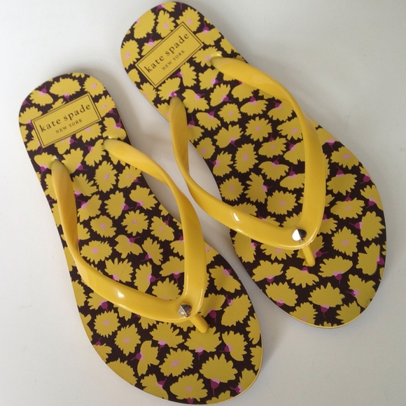 kate spade yellow flip flops